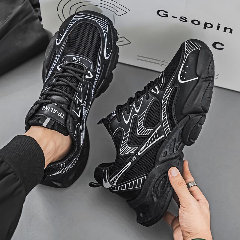 Dad shoes summer mesh breathable sneakers platform heightening retro casual running shoes