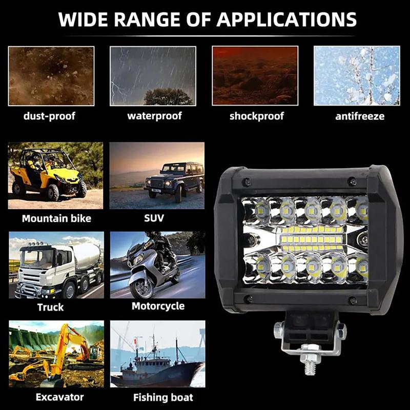 12V LED Licht Offroad Spot Flut Combo Arbeitsscheinwerferleiste Superhell 6000K Für Auto SUV 4x4 Boot ATV Barra LED Scheinwerfer