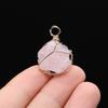 5 Pezzi Pendente Naturale Irregolare Avvolto in Filo Collana con Pietra Curativa Boho Artigianale, Perfetto per San Valentino/Festa della Mamma e Regali Spirituali Artigianato