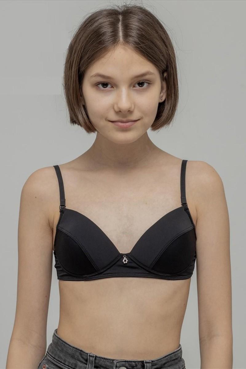 

Бюстгальтер із ущільненою чашкою Key (77533) 80AA прозорий колір чорний