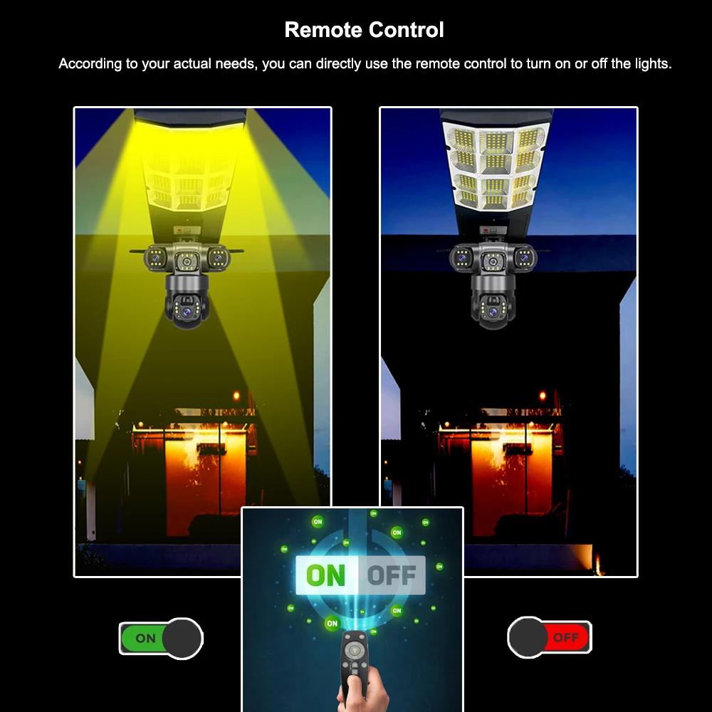 2-in-1 Solar-Straßenleuchte, Kamera, Hofleuchte, Mehrzweck-Überwachungsleuchte Energieladung