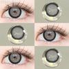 FUNSACHY 1 pár přírodně hnědých kontaktních čoček pro oči velké černé oči čočky korejská krása šedé zornice módní barevné oční kontakty