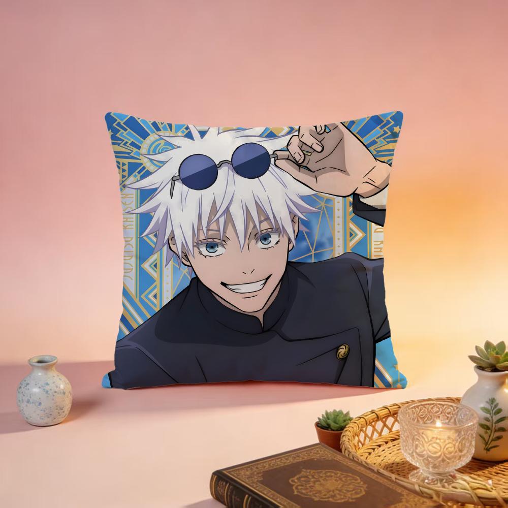 Popular JJujutsu Kaisenful Cushion Cover Premium SkinFriendly Pillow Case MultiPurpose for Home Office Travel