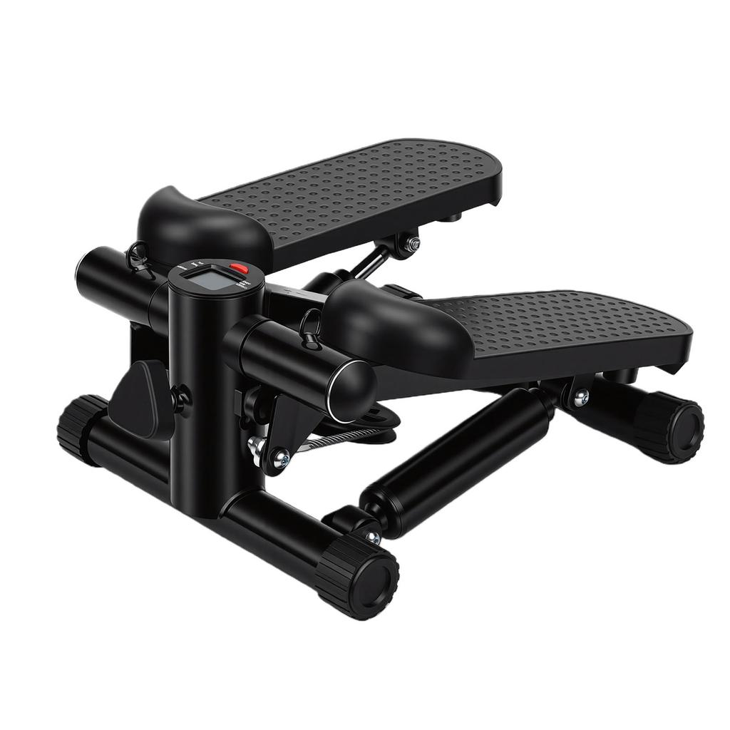 Hydraulic Fitness Stepper Quiet Three Level Adjustment Stair Step Workout Machine with Bands LED Screen for Home