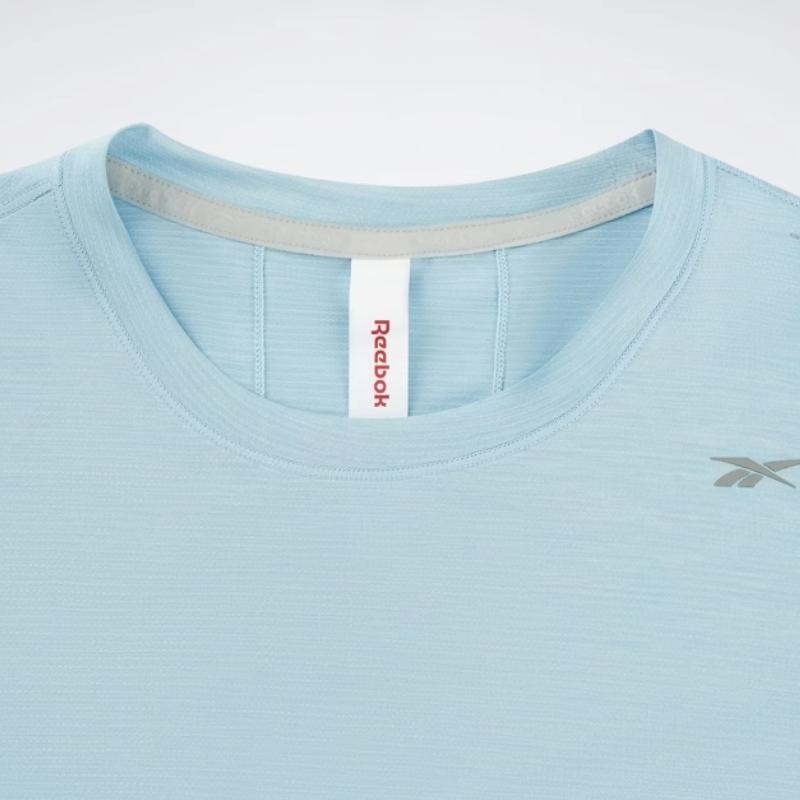 Reebok Casual Knitted Short Sleeve T-Shirt Women Tops Light-Blue 23RCS412WGB1