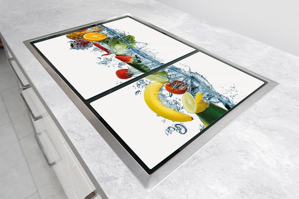 SZKLANA PŁYTA OCHRONNA NA KUCHENKĘ 75x52 OWOCE