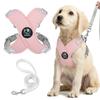 Reflective Dog Vest Harness Leash Set Soft Adjustable No Pull Pet Puppy Chest Strap for Small Medium Dogs Cats Pug Daily Walking