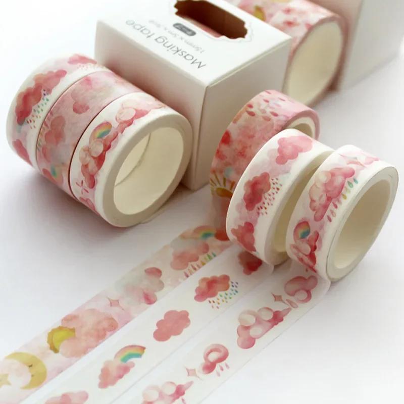 3 Rolls Per Box Landscape Series Decorative Tape Hand Account Collage DIY Decorative Materials Student Gift Decorative Tape