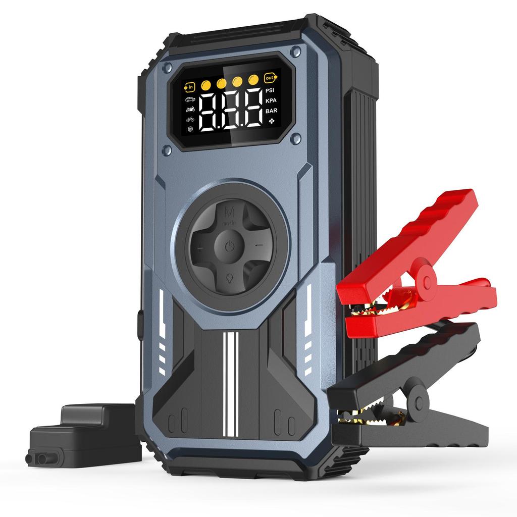 Car Jump Starter Booster Power Bank Battery Charger With 150PSI Air Compressor Eigotrav PD-270 12V 6000A 12000mAh