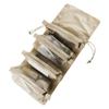 Abnehmbare Nylon-Make-up-Tasche, großes Fassungsvermögen, 4-in-1, tragbar, faltbar, Reise-Kulturbeutel, Make-up-Pinsel, Lippenstift, Aufbewahrungsorganisator, Kosmetiktasche