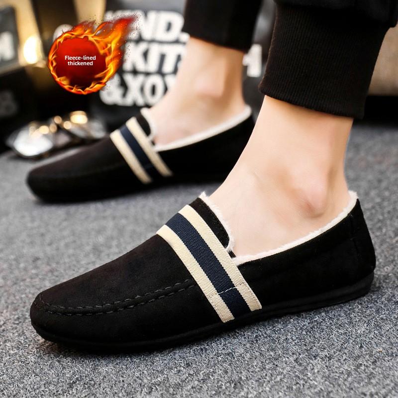 Mode Herrenschuhe Schwarz Blau Slipper Loafers Herrenschuhe Adulto Fahren Weich Bequem Freizeitschuhe Herren Sneaker Flats