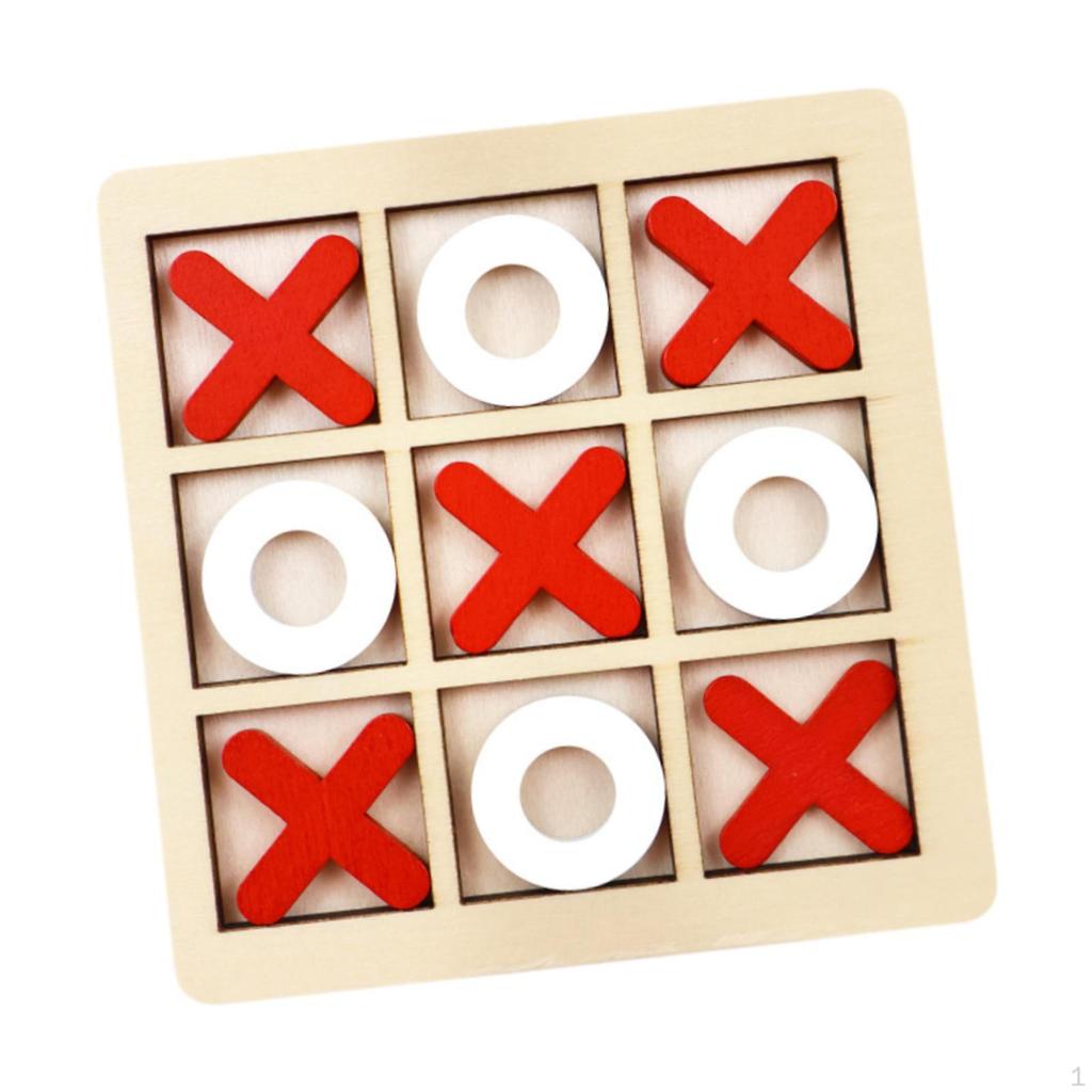 TAC TOE Board Game, Coffee Table Family Games, Blocks, for Children,