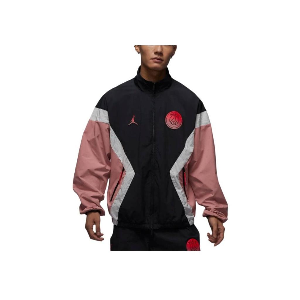 Jordan Paris Saint-Germain FW24 Anthem Comfortable Fashion Zip American Vintage Jacket Men Jacket Rust-Pink Dark-Grey Sail-White FV7741-685