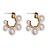 New Fashion C-shaped Large Pearl Earrings  for Women Girl Gift Jewelry Wholesale