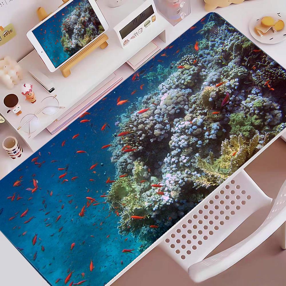 Underwater world Mouse Pad Gaming Mouse Pad Mouse Pad with Edges and NonSlip Rubber Base Extended Mouse Pad 800x300x2mm