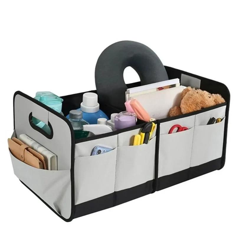 Foldable Car Trunk Organizer, Large Capacity Multi-Compartment Storage Box for SUV & Auto Accessories