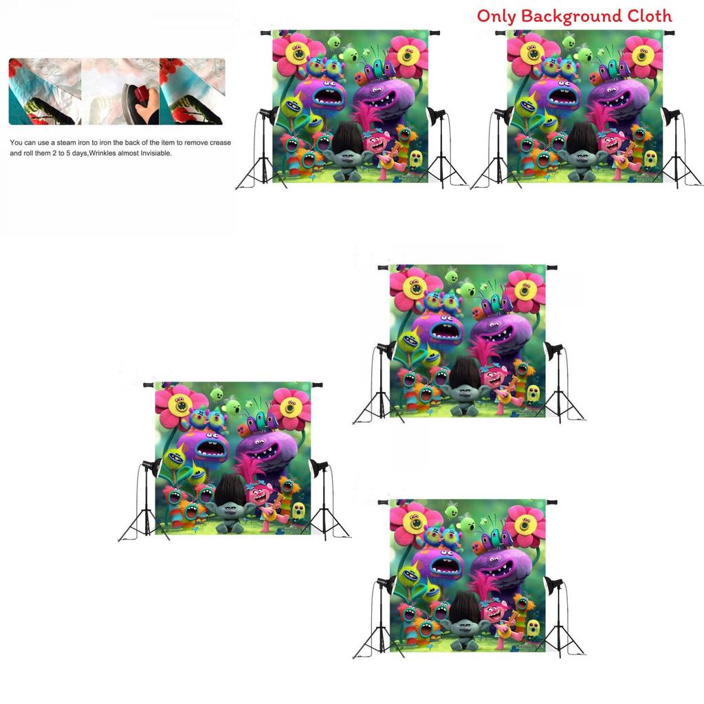 Trolls World Tour Photography Background Cloth For Childrens Holiday Photo Shoots Creative