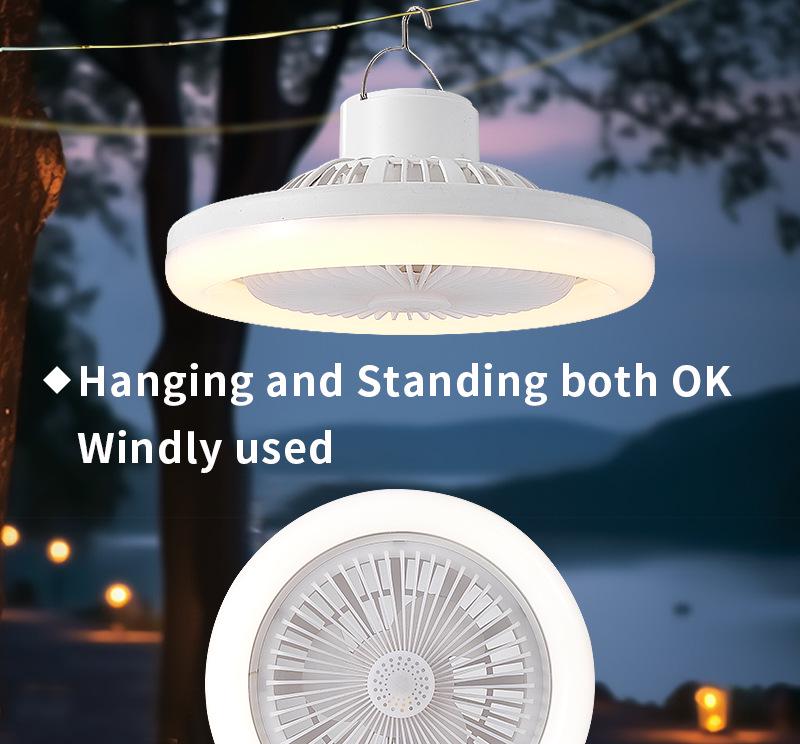 Nordic Minimalist Solar-Powered Multi-Function Camping Fan Light