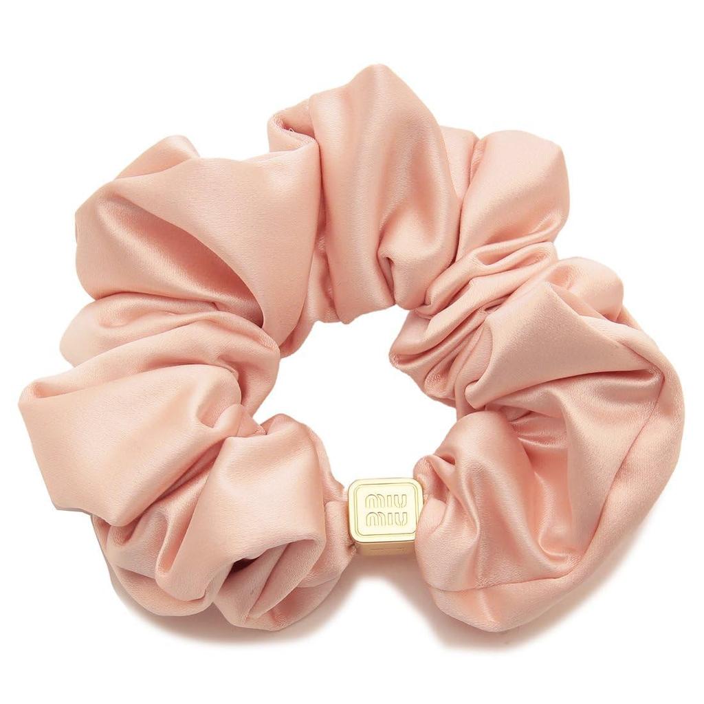 Miu Miu Hair Satin MIU MIU 5IF186 049 F0615 Accessory, Scrunchie, Pink, Women's, [Used]