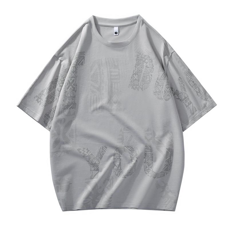 Summer Men's Loose Short-sleeved T-shirt Tops Half-sleeved Round Neck Plus Size Half-sleeved T-shirt