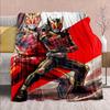 Kamen Rider Anime Flannel Blanket – Soft, Warm, Perfect for Sofas, Bedding, Camping, Travel, Office, and Home Decor – QJY
