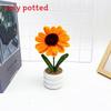Plush Twisted Rod Sunflower Potted Desktop And Office Decoration Ornament