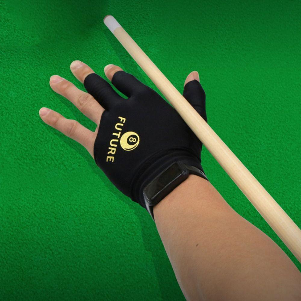 Rutschfester Drei-Finger-Handschuh Elastischer Billard-Trainingshandschuh Billardhandschuh Billardzubehör