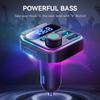 1PC Bluetooth 5.3 Car FM Transmitter 48W PD&QC 3.0 Car Charger Adapter Bluetooth & U Disk Dual Mics Hands-Free Calling