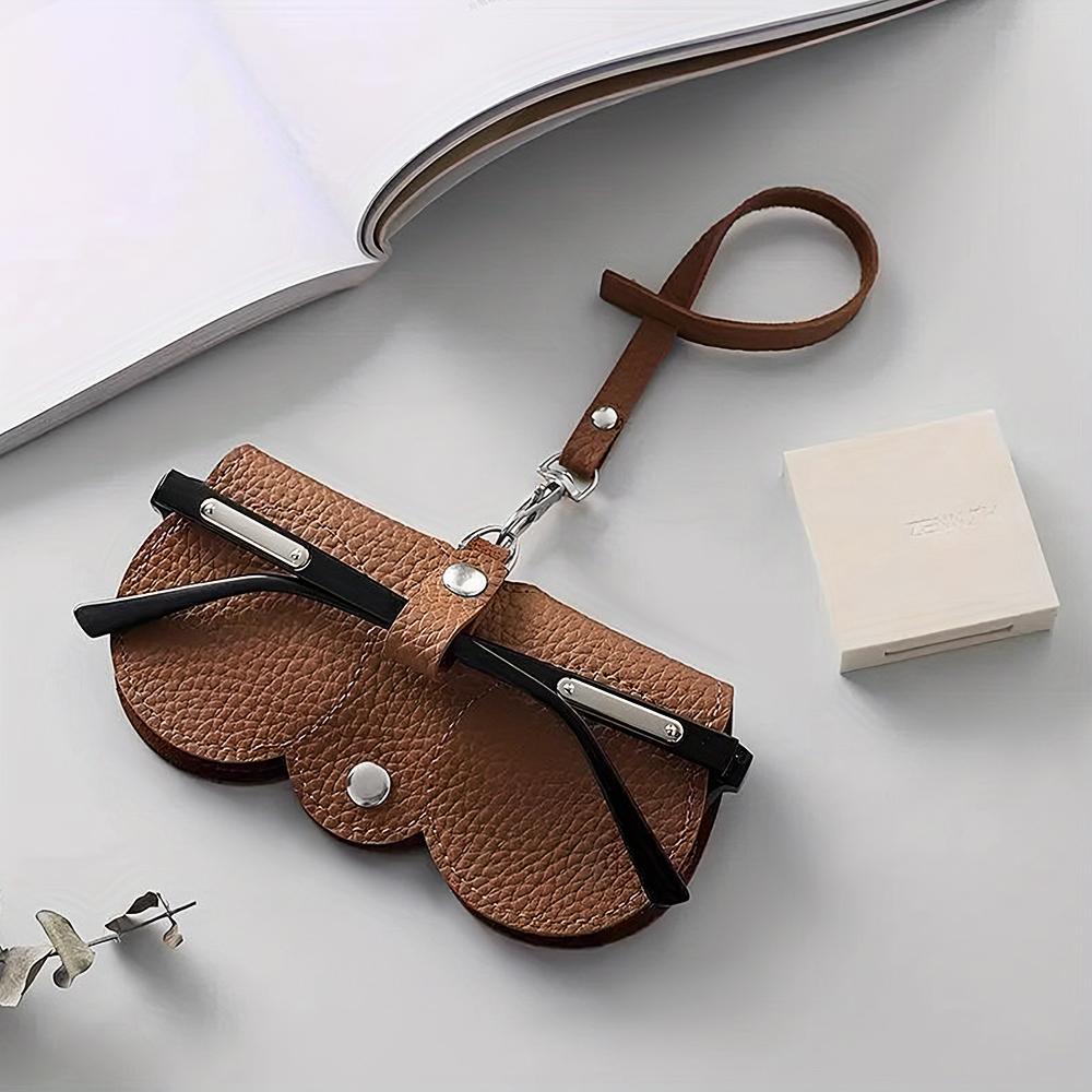 New Eyeglass Case For Case Leather Polychrome Portable Lightweight Hanging Protective Sunglasses Storage Bag Travel Accessory