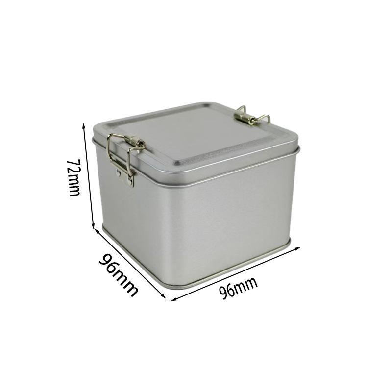 Square Portable Metal Tin Boxes Mini Sealed Storage For Candy Pills Coin Jewelry Home Organizer