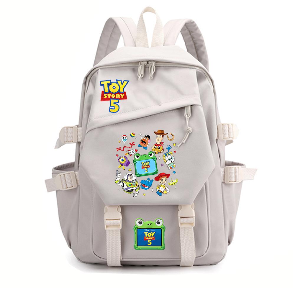 Toy Story 5 Print Backpack, Teenager Student Trendy Bookbag for Boys Girls, Lightweight Durable Large Capacity