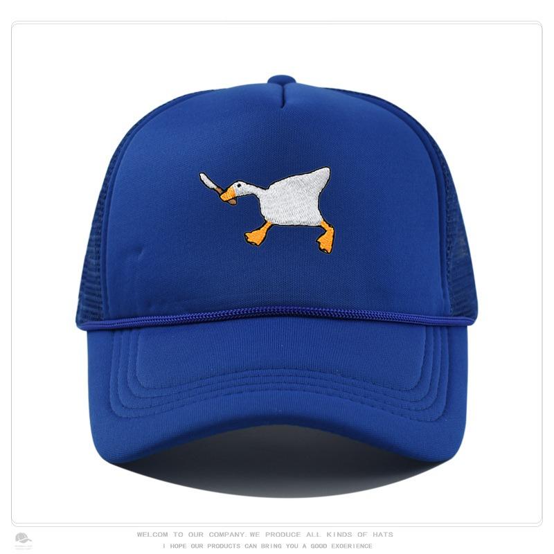 Embroidered Baseball Cap with Goose Pattern for Men and Women, Casual and Fashionable City Style Duckbill Cap