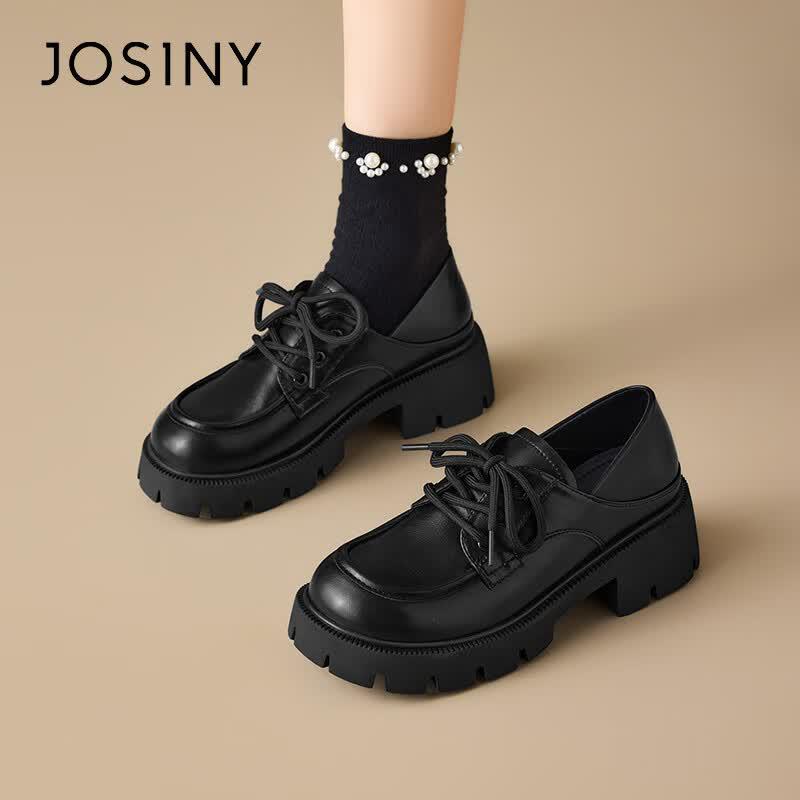 Josiny Women's Chunky Heel Loafers