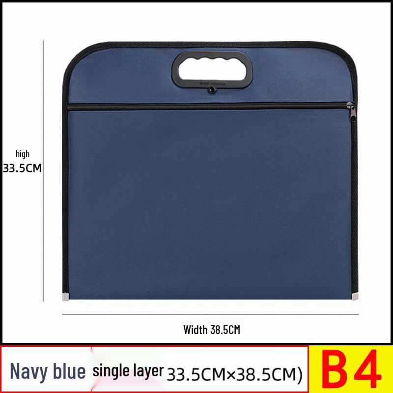 

Оксфордская ручная сумка для документов большой вместимости - Портфель для деловых встреч на молнии (А4/В4)