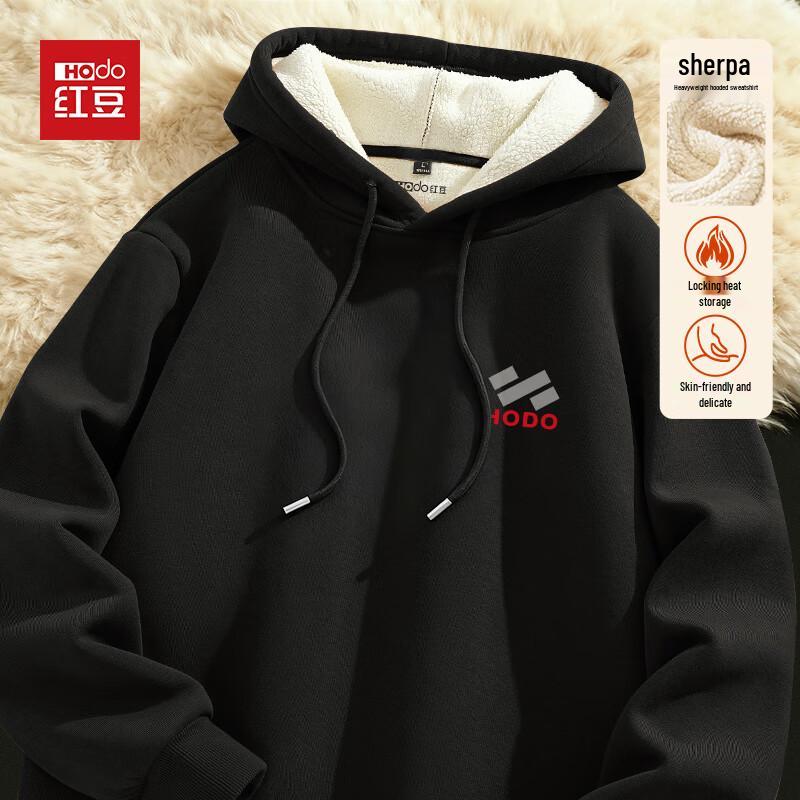 Hodo Men's Heavyweight Alpaca Fleece Lined Hooded Sweatshirt