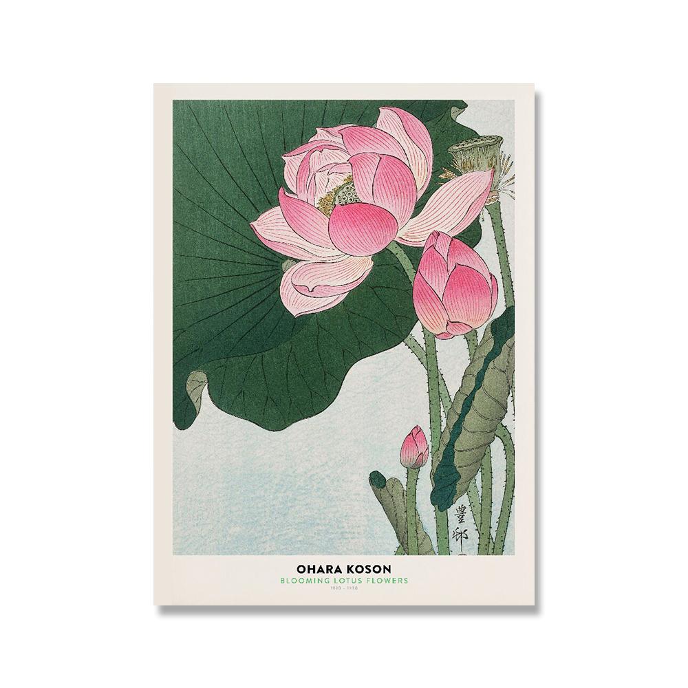 Japan Classic Painting Art Canvas Print Vintage Hokusai Great Wave Ohara Goldfish Lotus Poster Pictures Living Room Home Decor