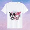 Childrens Pure Cotton Short Sleeved Japanese Cute Rabbit Cute Cute Kuromi Cartoon Printed Parentchild Tshirt Half Sleeve
