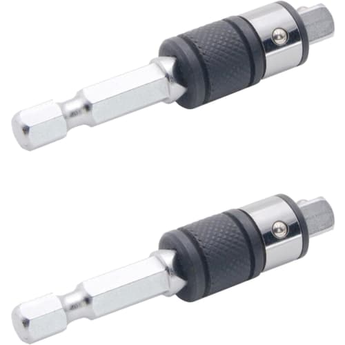 711L 2-in-1 Hex Adapter - Replace Square Sockets with Hex Bits with a Flick of Your Finger - 2 Pieces