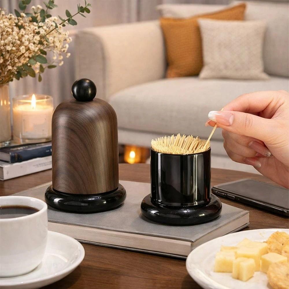 With Ball Top Toothpick Box Retro Cotton Swab Storage Box Toothpick Holder  Kitchen Accessory