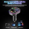 Bluetooth 5.0 Car FM Transmitter Dual USB 3.1A Type-C Car Charger Ambient Light Handsfree Car Kit Mp3 Player Support  TF Card AE