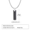 Trendy Men's Black Drip Oil Stainless Steel Necklace - Non-fading, Hip Hop Style, Versatile Accessory