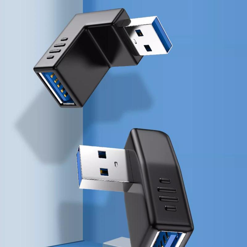 USB3.0 adapter male to female 90-degree right-angle USB elbow to connector L-shaped USB cable male to female converter
