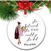 She Believed She Could So She Did - Class of 2024 Congratulations Graduation Ornament, Graduation Gifts for Her, High School College Graduation