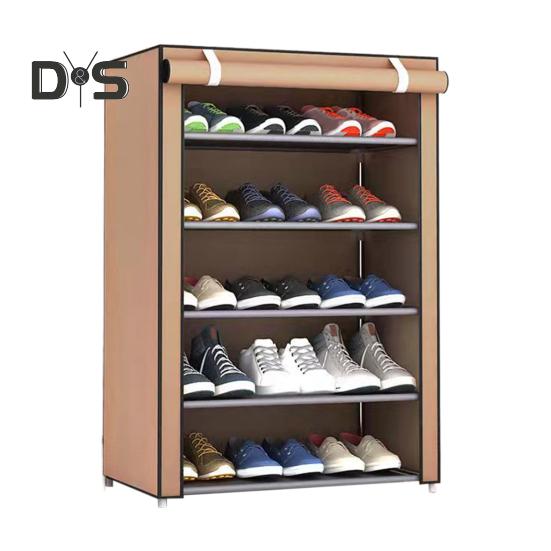 Многослойная полка для обуви вместительная водонепроницаемая конструкция пылезащитный компактный шкаф тапочки на высоком каблуке полка для обуви держатель для хранения кофейный 1689₽