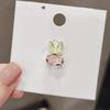 2024 Cute Crystal Rabbit Brooch for Women - Japanese Style Anti-Exposure Collar Pin