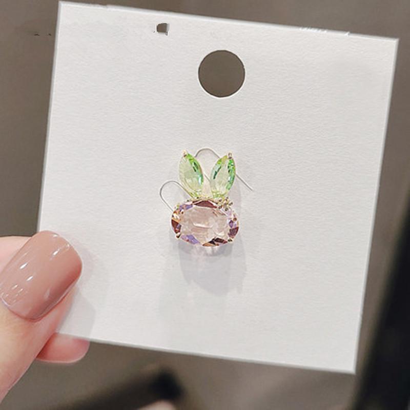 2024 Cute Crystal Rabbit Brooch for Women - Japanese Style Anti-Exposure Collar Pin