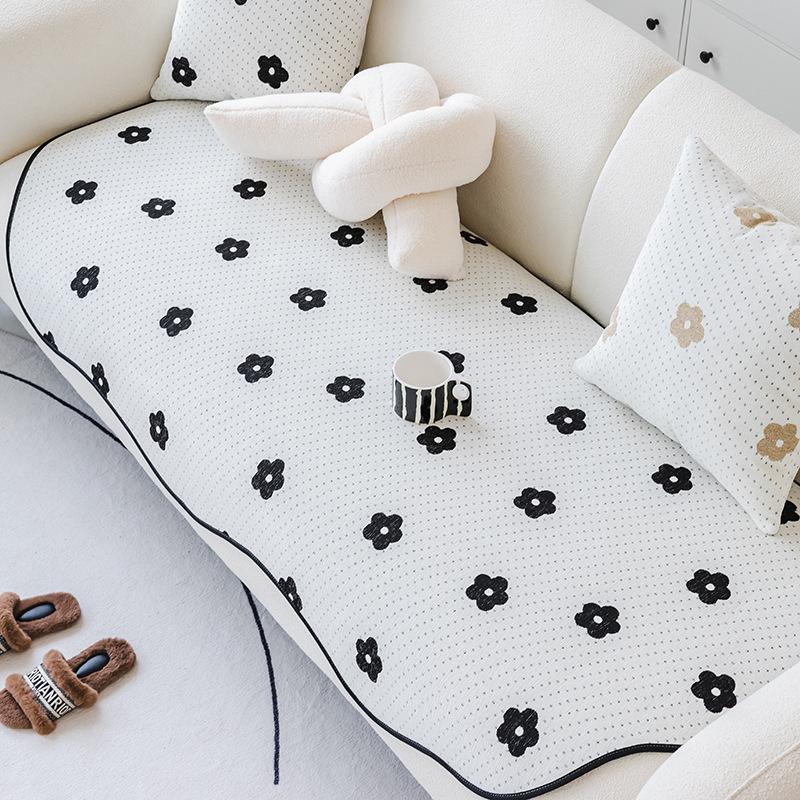 Irregular Chenille Sofa Cushion Four Seasons Universal Non-Slip Cushion Special-Shaped High-Grade Gradient Color Lazy Style Cover Cloth