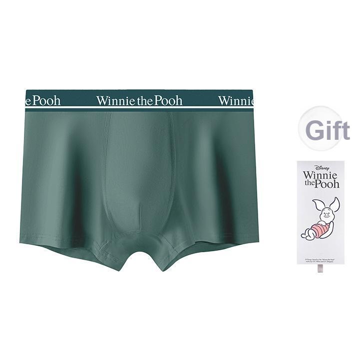 Disney Solid Color Simple Comfortable Breathable Antibacterial Boxer Briefs Gift Box Men underwear DISINI004-2
