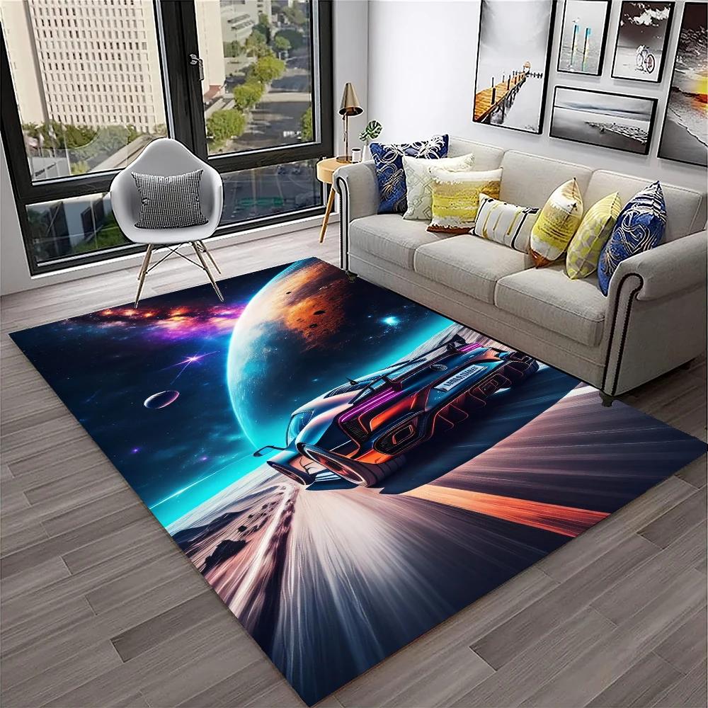 Racing Car Sports Car Carpet Rug for Home Living Room Bedroom Playroom Sofa Doormat Decor,Kids Game Area Rug Non Slip Floor Mat