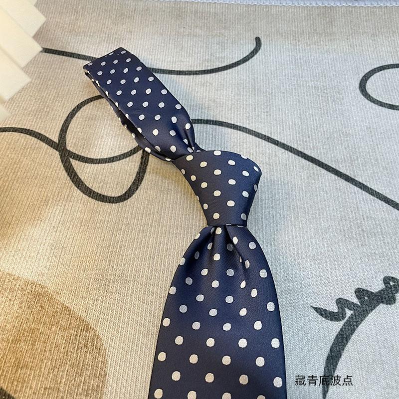 

Candy Color Polka Dot Wide Edition 8cm Men s and Women s Shirts Accessories Trendy neck Tie Four Seasons Dark Green neck tie